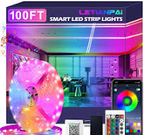 Amazon.com: 100ft Led Strip Lights,Long Smart Led Light Strips Music Sync  5050 RGB Color Changing Rope Lights,Bluetooth APP/IR Remote/Switch Box ...