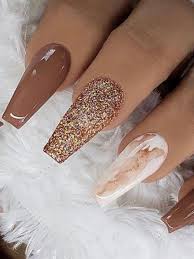 Most Beautiful Fall Nail Designs 2019 Stylish Belles Brown Nails Design Brown Acrylic Nails Maroon Nails