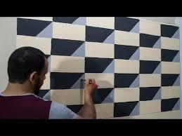 اصنع ديكور دهان ثري دي بنفسك ابسط طريقة optical illusion 3d design youtube wall painting 3d wall painting diy wall painting