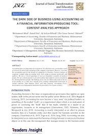 Easy online shopping for packaging and shipping supplies. Pdf The Dark Side Of Business Using Accounting As A Financial Information Producing Tool Content Analysis Approach