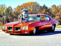 Muscle Car With Huge Blower Classic Cars Muscle Hot Rods Cars Muscle Pontiac Gto