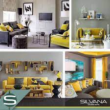 Combinacion De Grises Y Amarillo Habitaciones Amarillas Dormitorios Decoracion De Interiores Salas