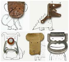 California Based Artist And Illustrator Roger Chouinard Has Created A Series Of Illustrations Made From Found Objects T Found Object Found Object Art Objects