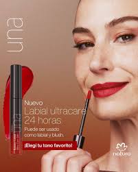 Nuevo labial instranferible que puede ser usado como blush, en ocho tonos.  ¡Ni la lluvia ni la noche podrán con vos!, #Lanzamiento #Natura #Argentina  #Labial #Blush #Instranferible #tonos #nude #rosa ...