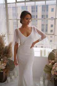 Wanda Draped Sleeves Fitted Anna Campbell Anna Campbell Wedding Dress Long Sleeve Mermaid Wedding Dress Wedding Dresses