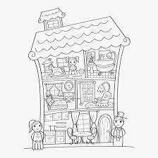 If your child loves interacting. Dollhouse Coloring Page Printable Dollhouse Coloring Page Png Image Transparent Png Free Download On Seekpng