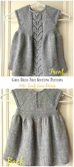 Leaf Love Dress Free Knitting Pattern Little Girls Dress Free Knitting Patterns Knit Dress Pattern Knit Dress Pattern Free Knitting Girls