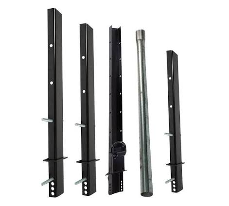 C-Channel Style Adjustable / Crimped Flatbed Pipe Stakes for Side Support -  Steel