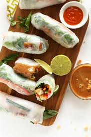 Tofu Vietnamese Spring Rolls Minimalist Baker Recipes Recipe Vegan Spring Rolls Recipes Healthy Recipes