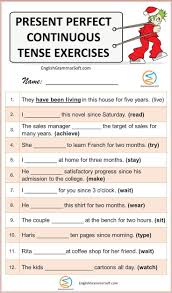 Jan 07, 2014 · but for relative tense—of which the present perfect is but one example—reference time is required. Present Perfect Continuous Tense Exercises Pdf