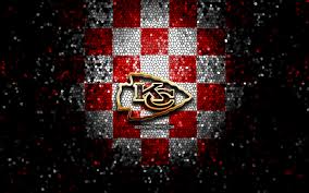 Looking for the best wallpapers? Download Wallpapers Kansas City Chiefs Glitter Logo Nfl Red White Checkered Background Usa American Football Team Kansas City Chiefs Logo Mosaic Art American Football America For Desktop With Resolution 2880x1800 High Quality