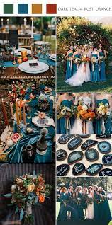 20 Dark Teal And Rust Orange Wedding Color Ideas For Fall Fall Wedding Color Schemes Dark Teal Weddings Orange Wedding Colors