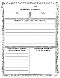 Reading Response Reading Response Reading Response Worksheets Reading Lessons