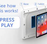 VidaMount On-Wall Tablet Mount - Microsoft Windows Surface Go, Go 2, Go 3,  & Go 4 - Black