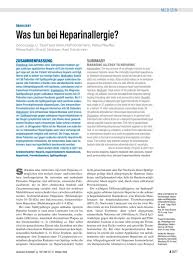 Sie brauchen dringend jemanden, der ihnen hilft! Was Tun Bei Heparinallergie