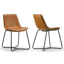 Laureen Upholstered Dining Chair Allmodern Faux Leather Dining Chairs Leather Dining Chairs Dining Chairs