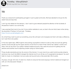 The biggest Forum for OnlyFans Piracy has been shut down due to a copyright  lawsuit. Before its closure, Thotsbay counted more than 1 Million  registered users, 61.000 threads, 630.000 individual posts. : rPiracy