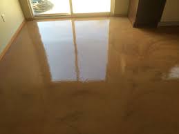 Clear 100 Epoxy Over Stained Concrete Floor Stained Concrete Flooring Concrete Floors