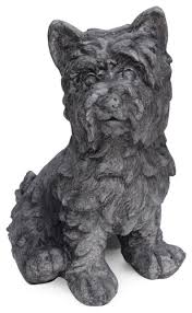 The beautiful bronze standing border terrier sculpture is a casting of an original sculpture. In Stock Seth Outdoor Terrier Dog Garden Statue Contemporary Garden Statues And Yard Art By Gdfstudio Houzz