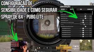 Configuracao De Sensibilidade E Como Segurar O Spray 6x Pubg Lite Youtube