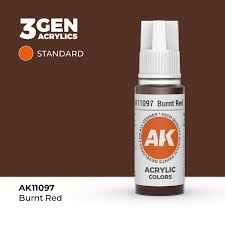 AK-Interactive: (3rd Gen) Acrylic - Burnt Red (17ml)