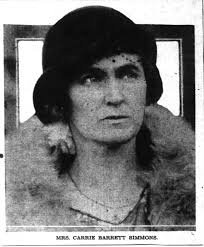 Caroline Alice “Carrie” Barrett Simmons (1884-1969)