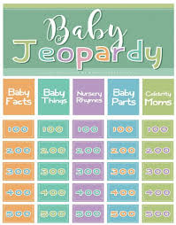 Baby Shower Jeopardy Baby Shower Jeopardy Baby Jeopardy Baby Shower Fun