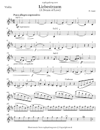Premium Liszt Liebestraum No 3 Violin Sheet Music Sheet Music Violin