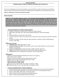 Welding Inspector Resume Resumesdesign Welding Inspector Resume Sample Resume Templates