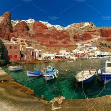 Port Amoudi Of Oia Or Ia Santorini Greece Santorini Island Santorini Santorini Greece