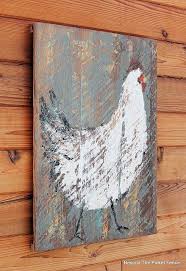 Cluck Cluck Chicken Painting Chicken Painting Rustic Painting Chicken Signs