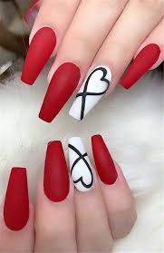 Acrylic Black And Red Coffin Nails 45 Hottest Red Long Acrylic Coffin Nails Designs Of 2019 Page 30 Of 45 Nail Designs Valentines Hot Nails Coffin Nails Designs