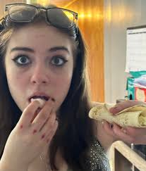 This morning for breakfast my daughter made her a breakfast burrito!