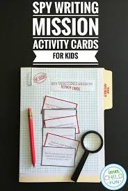 Top Secret Spy Writing Mission Activity Cards Inner Child Fun Secret Agent Activities For Kids Fun Writing Activities Activity Cards