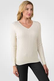 Choose cashmere heartland for pure cashmere sweaters and cardigans for men and cashmere sweaters for women. Cream Cashmere Cable Knit V Neck Sweater J Cashmere