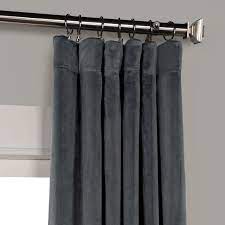 Signature Distance Blue Grey Blackout Velvet Curtain Velvet Curtains Curtains Velvet Curtains Bedroom
