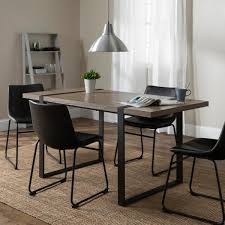 Give your entertaining ensemble an easy update with this dining set, ready to host festive family feasts and upscale dinner parties alike. Walker Edison Furniture Company Urban Blend 5 Piece Driftwood Black Dining Set Hd60ublag 5 The Home Depot
