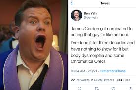 The 78th golden globes will be broadcast from two separate locations, new york and los angeles, for the first time this year, with comedians tina fey and amy poehler splitting the hosting duties on 28 february. James Corden Got A Golden Globe Nomination For Playing Gay And The Backlash Was Swift