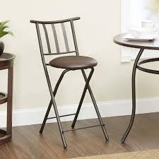 Slat Back Folding 24 Counter Height Barstool Bronze Espresso In 2020 Folding Dining Chairs Dining Chairs Chair