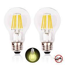 2 Pack Bluex A19 Filament Amber Yellow Led Bug Light Bulbs E26 5w 5 Directnine Europe