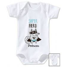 Vous pourrez personnaliser ce body avec un super héros bébé de votre choix (fille ou garçon). Body De Bebe Super Hero Loup Personnalisee