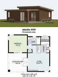 Image Result For 20 X 30 One Bedroom Floor Plan Guest House Plans Courtyard House Plans Modern Tiny House