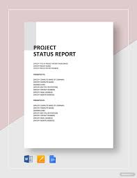 Project Status Report Template Free Pdf Google Docs Word Template Net Project Status Report Report Template Status