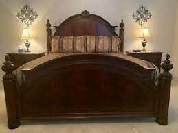 Queen bedroom set 6 pc thomasville impressions w granite top. Thomasville Kent Park King Bedroom Set Mahogany Ebay