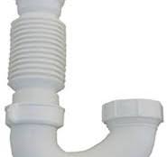 J-Bend, Flexible White PVC, 3-1/2 to 6 In.