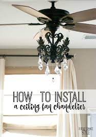How To Install A Light Kit For A Ceiling Fan New Year New Room Part 2 Ceiling Fan Makeover Ceiling Fan Chandelier Ceiling Fan Light Fixtures