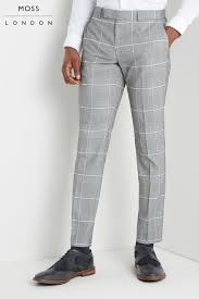 Black And White Check Pants Mens Mens Moss London Skinny Fit Pink White Check Trouser Black Checked Trousers Skinny Fit Printed Trousers