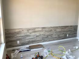 Diy Peel And Stick Vinyl Plank Accent Wall Flooring On Walls Plank Walls Accent Wall Bedroom