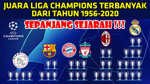 Describes the football club that won the champions league or european cup. Juara Liga Champions Gelar Terbanyak Liga Champions 1956 2020 Youtube