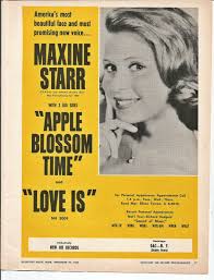 Vintage 1962 Maxine Starr Apple Blossom Time Record Original Magazine Print  Ad